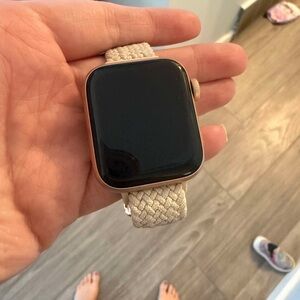 Apple Smartwatch in Gold with Cream Band